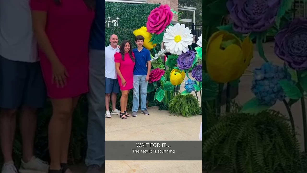 Giant foam flowers are taking over 🌹 #Shorts