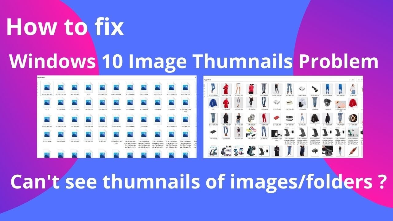 How to fix thumbnails not showing problem in windows 10 - YouTube