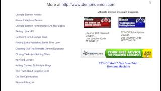 Ultimate Demon Advanced Users Guide