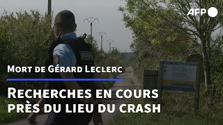 Crash de l'avion piloté par Gérard Leclerc: les accès à la Loire bouclés | AFP Images