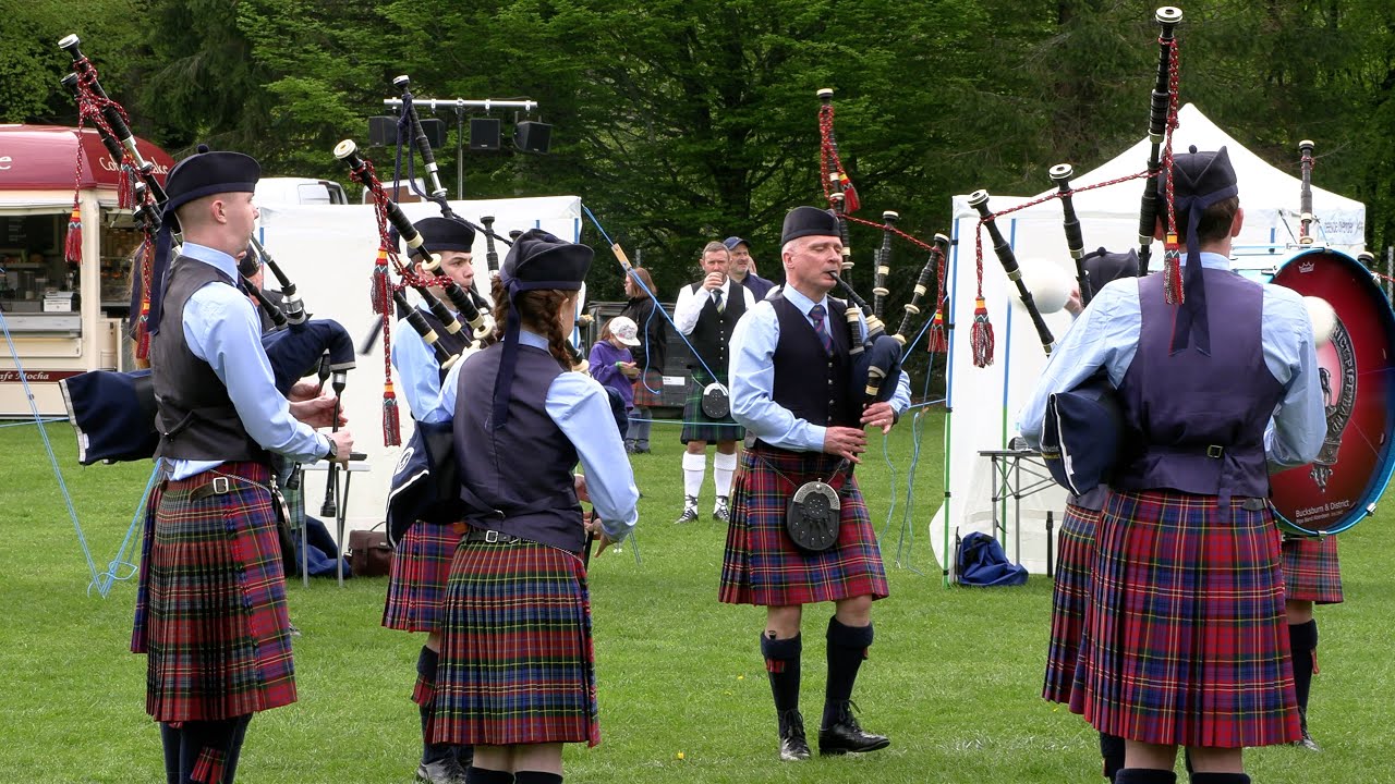 Bucksburn & District NJ Pipe Band competing Grade 4B at Banchory 2024