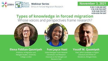 Types of knowledge in Forced Migration: Whose voices and perspectives frame research? | LERRN-RRN