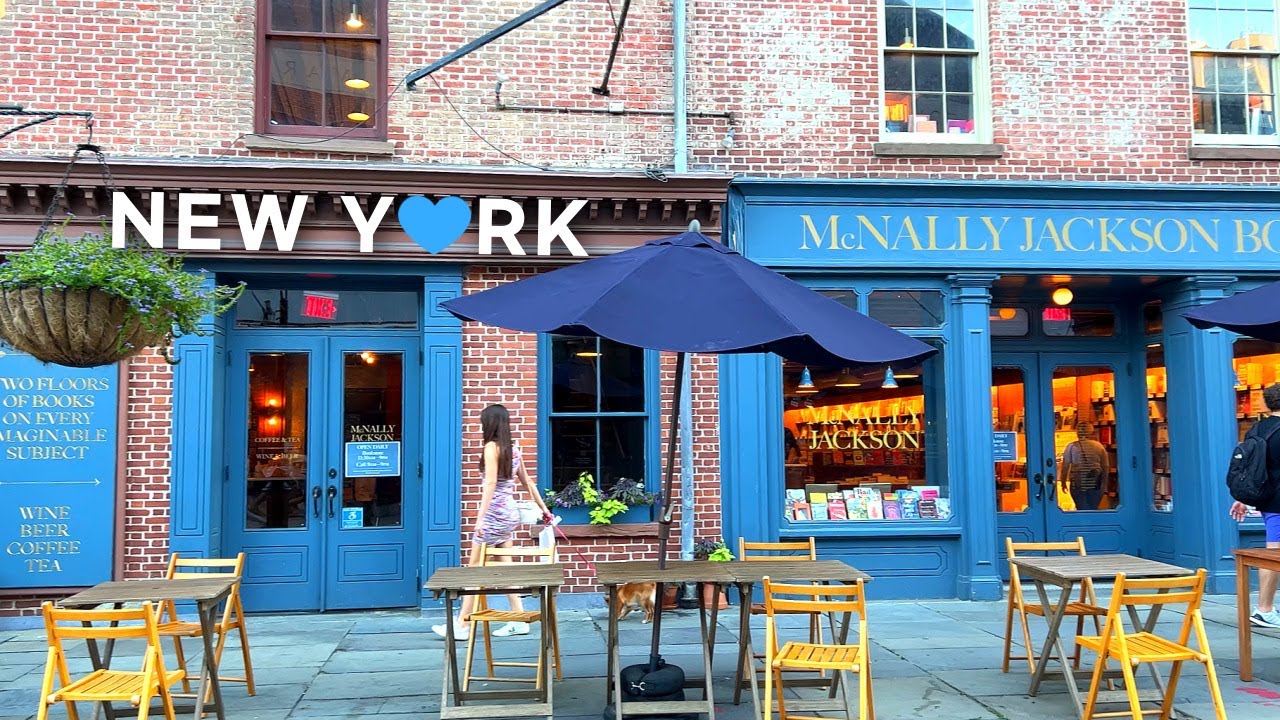 [4K]🇺🇸Прогулка по Нью-Йорку🌝:Морской порт на Саут-стрит в финансовом районе🚢 Ужин в Industry Kitchen