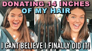 DONATING MY HAIR AGAIN VLOG!! (14 inches off!!)
