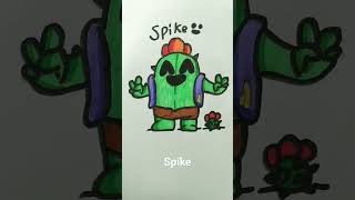 Spike from brawl stars #drawing #brawlstars