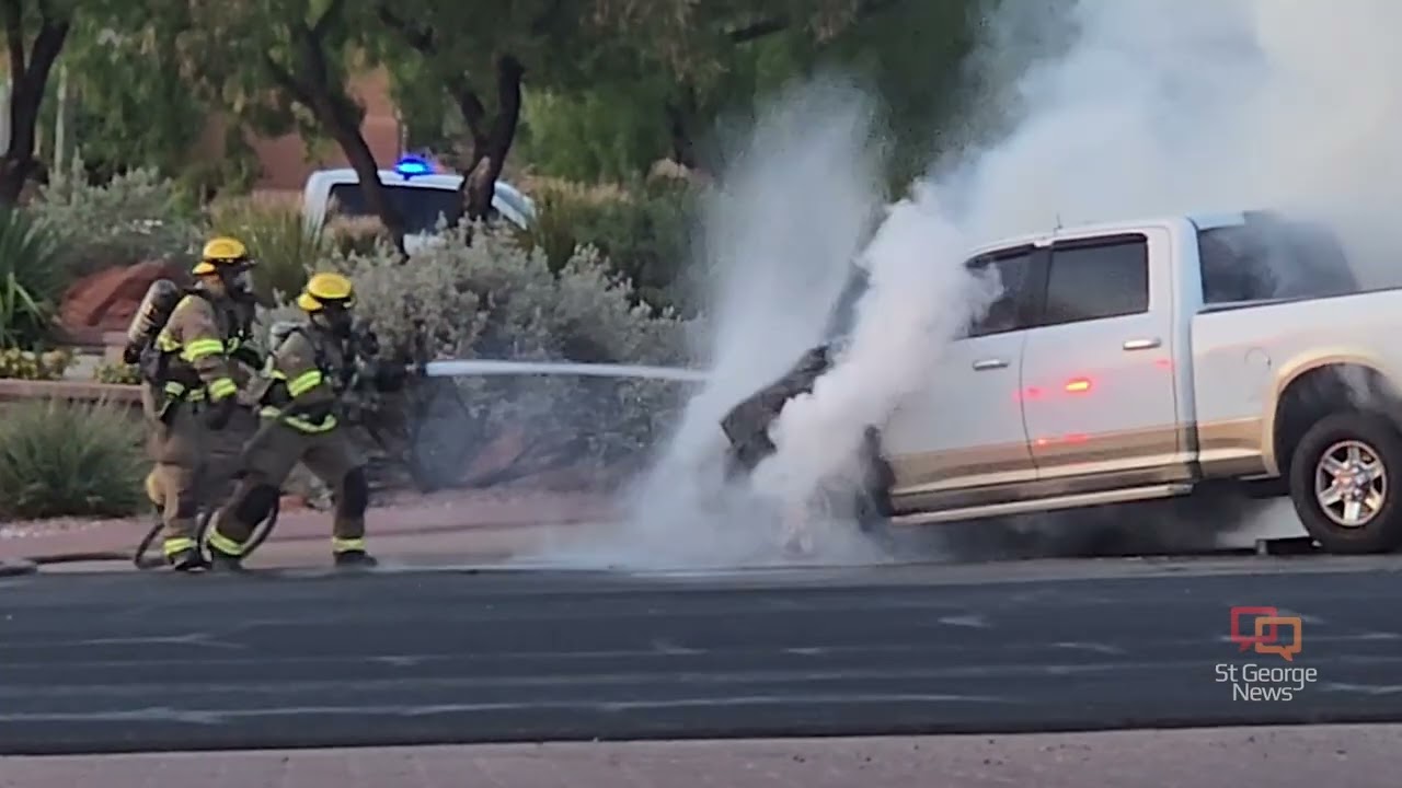 Truck fire on Snow Canyon Parkway under investigation