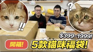 【5款貓咪福袋開箱！越貴真的越好嗎？】志銘與狸貓