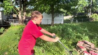 Mowing the neighbor lawn