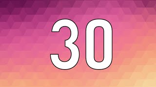 30 Second Countdown Timer | Pink Background | No Sound