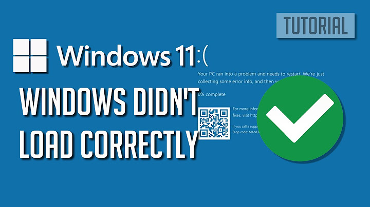 Lỗi recovery it looks like windows didnt load correctly năm 2024