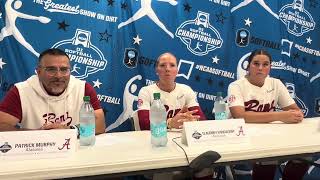 Alabama softball postgame after beating USC Upstate in NCAA Tournament