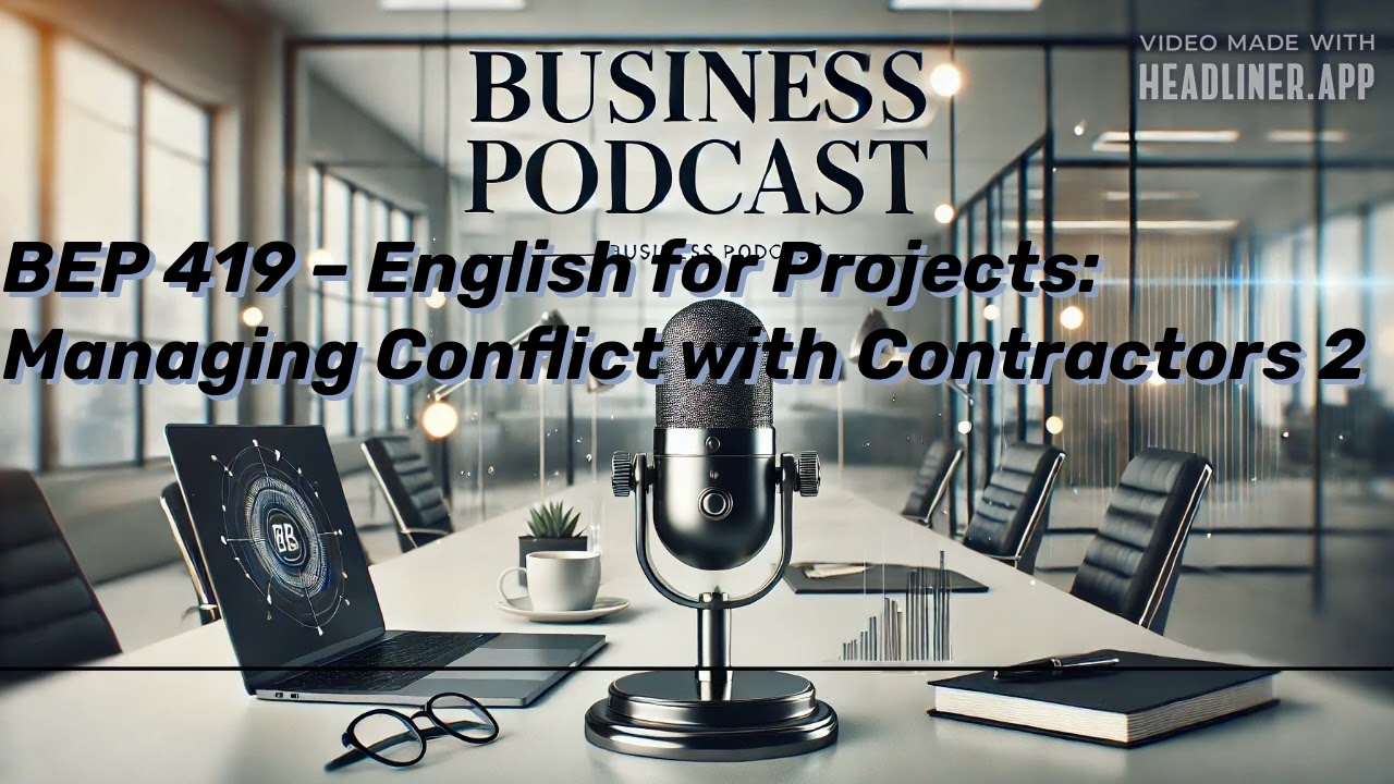 BUSINESS PODCAST BEP 419 – English for Projects: Managing Conflict with Contractors 2 | Business...