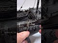 Starting the rigging process on my Black Pearl - with a perfect distance tool for my Deadeyes.