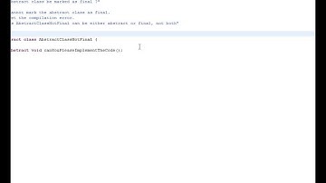 Is it possible to mark abstract class final Java