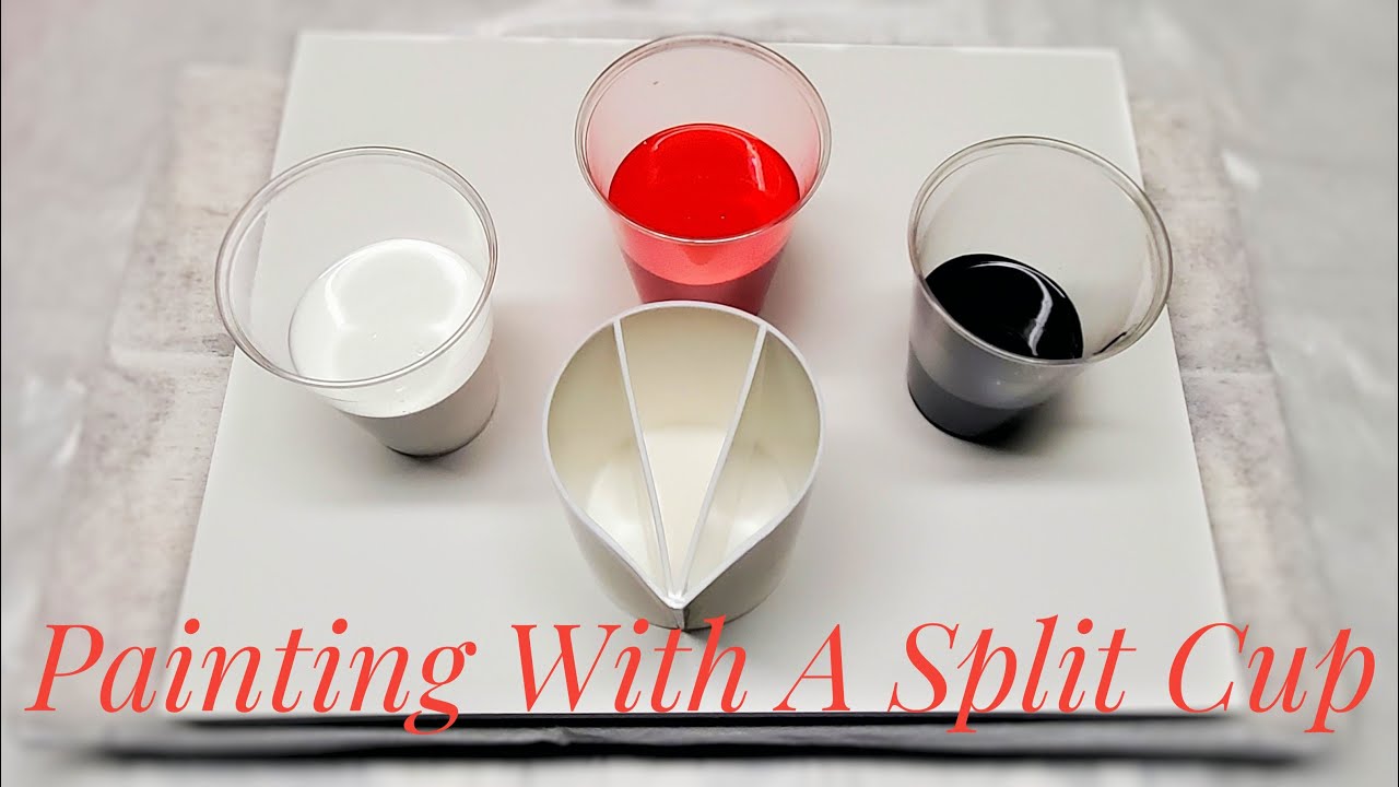 EASY 3 Color Split Cup Pour For Beginners | Satisfying Fluid Art ...