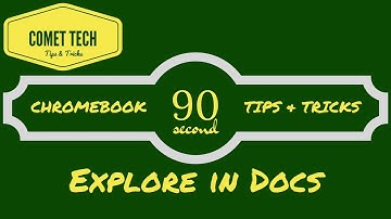 90 Second Chromebook Tips & Tricks - Explore in Docs