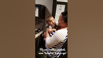 My son’s cochlear implants, hearing for the first time! #deaf #cochlearimplants #shorts #emotional