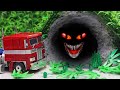Transformers Stop motion - Optimus Prime, McQueen & Tobot Robot Car Kids Toys Dinosaurs in the cave!