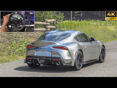🔥Toyota GR Supra 2020 Highway Run with MOZA R3! | Realistic Steering Wheel Gameplay | 4K Ultra HD