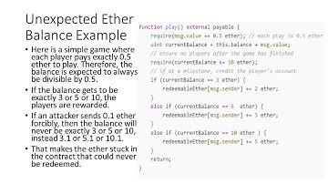 Unexpected Ether Attacks