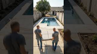 Backyard convert into cinematic Pool #ai #aiart #aivideo #technology