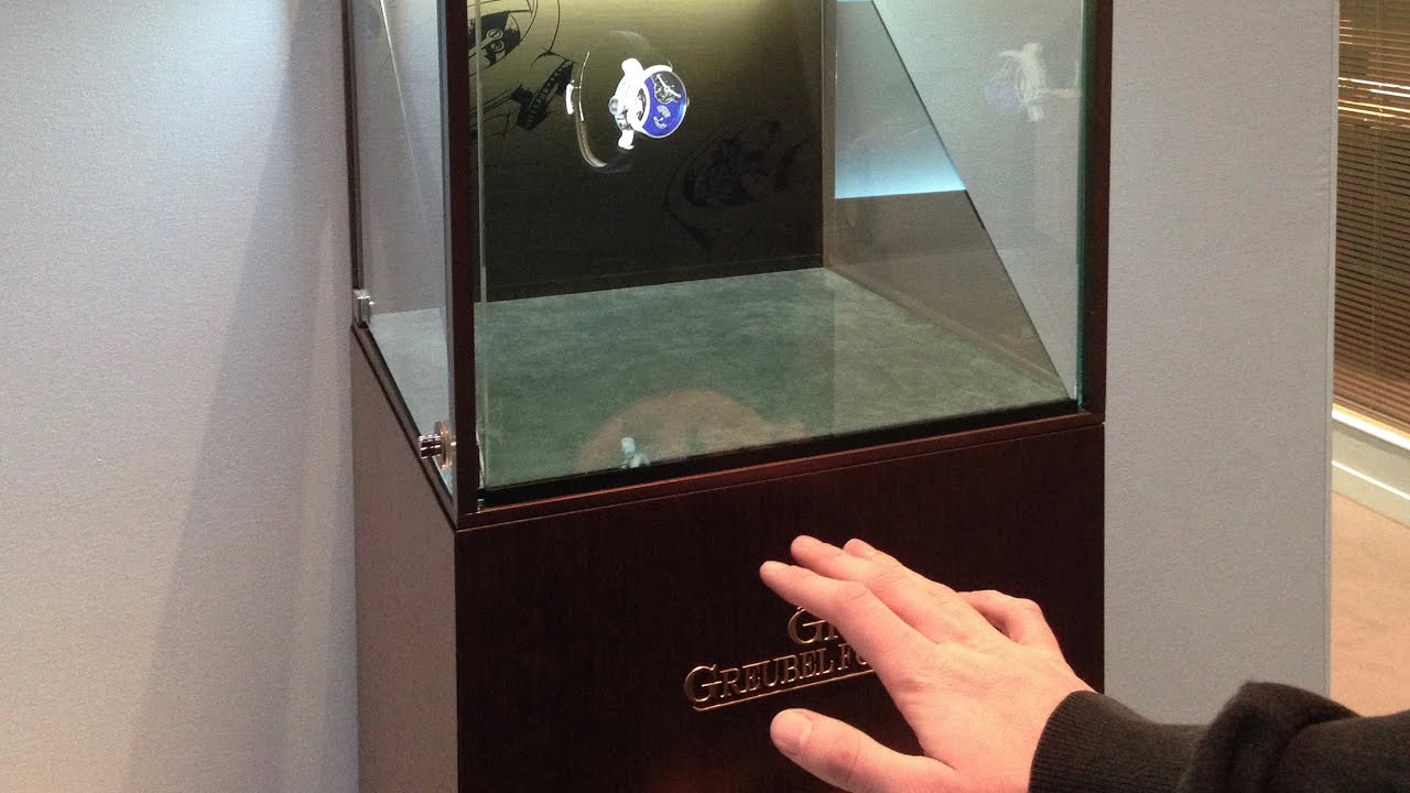The first holographic Motion Capture display for Greubel Forsey at SIHH 2014.
