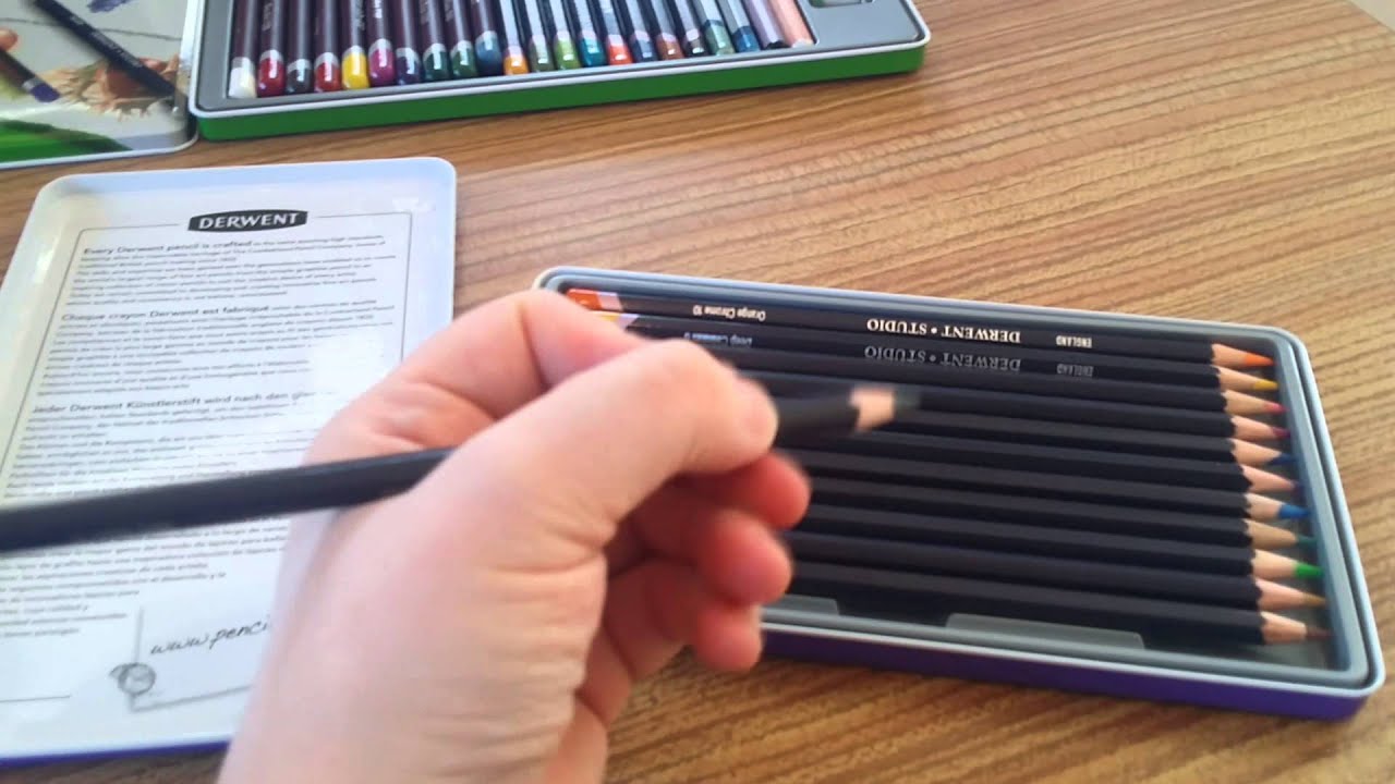 Derwent Studio Pencils Review - YouTube
