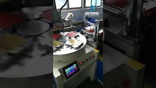 自動ターンテーブルの回転式フィルド印刷機ホットスタンピング機