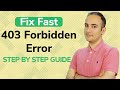 How to Fix The 403 Forbidden Error in WordPress - 2021 Tutorial | Easy FIx