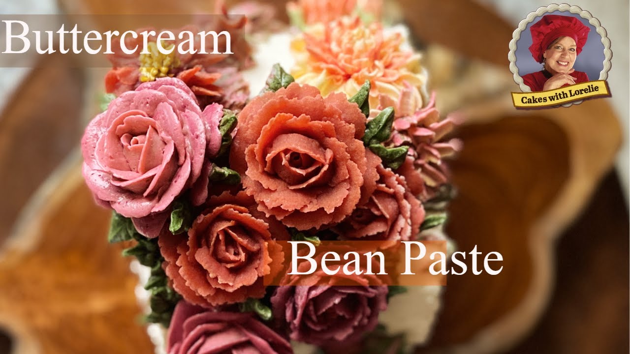Bean Paste Flower VS Buttercream Frosting Flowers 🌹 Piping Roses 🌹