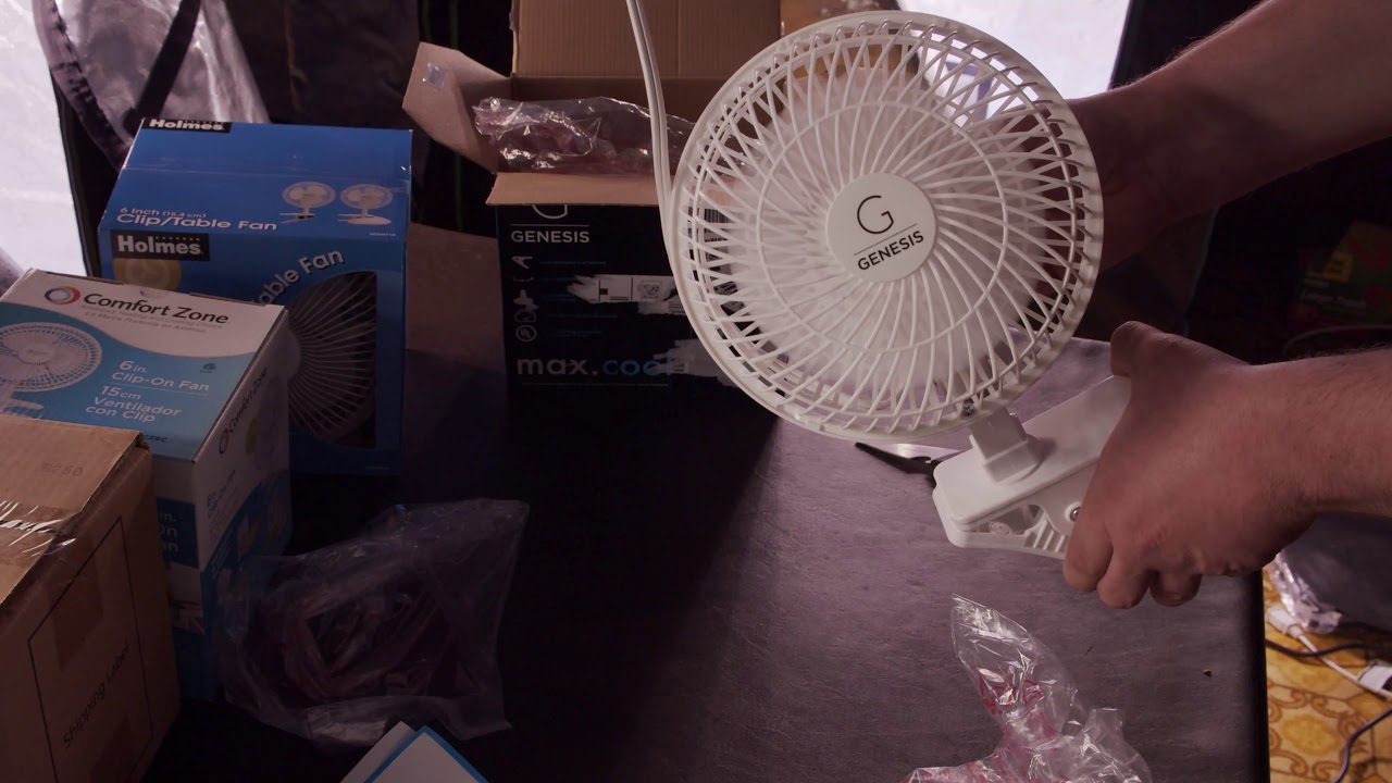 Unboxing Genesis 6-Inch Clip Convertible Table-Top & Clip Fan Two Quiet Speeds