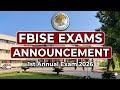 FBISE: Exam Official Announcement 2026.