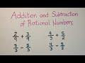 Understanding Addition and Subtraction of Rational Numbers