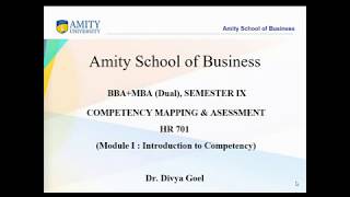 Competency Mapping & Assessment_Video1_ Dr  Divya Goel