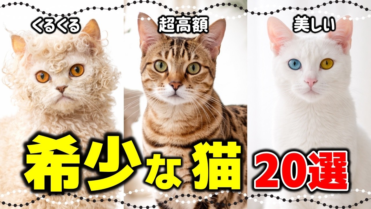 レアすぎ!実在する最も希少で珍しい猫種たち