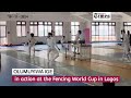 Olumuyiwa Ige in action at the Fencing World Cup in Lagos