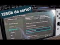 Switch OLED com cartão 128gb da conta do recado? Cabe quantos jogos? 