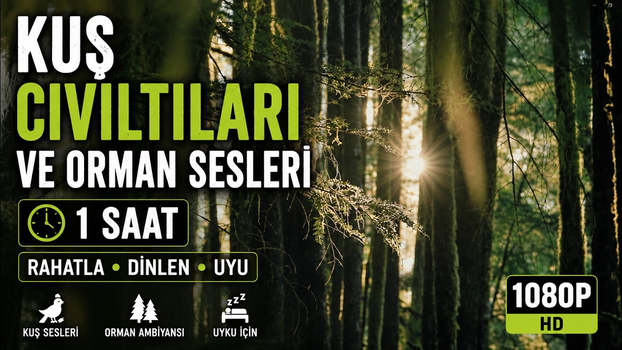 Kuş Cıvıltıları ve Orman Sesleri  1 Saat 🐦 Doğal Orman Ambiyansı | Rahatlama • Uyku • Ders