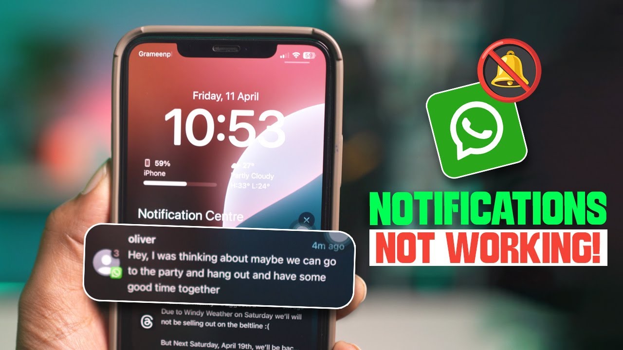 How to Fix WhatsApp Notifications Not Working on iPhone | WhatsApp Notification Issue Solved