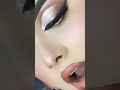 cut crease glam eye makeup with nude lipstick#viral#makeup #soft #eye #soft glam look