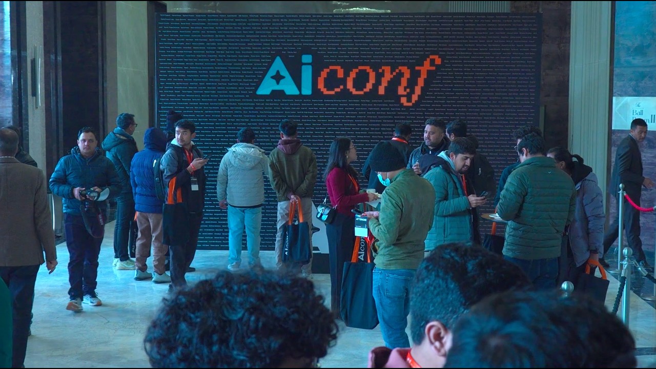 AI Conf 2026 recap: attendees in front of the AI Conf LED wall