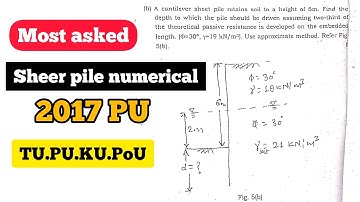 FREE EARTH SUPPORT METHOD | SHEET PILE NUMERICAL | 2016 PU | FOUNDATION NUMERICAL | TU.PU.KU.POU