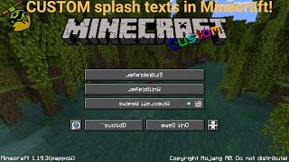 How YOU can make CUSTOM splash texts in Minecraft! | Mules Gaming
