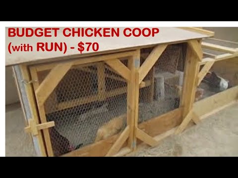 GREAT Budget Chicken Coop &amp; Run ($70) - A+ DESIGN &amp; IDEAS - YouTube