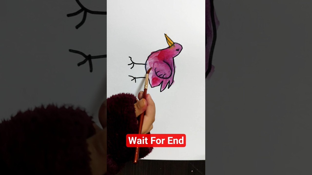 Simple bird drawing easy|how to draw birds for kids🐥✨