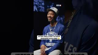 Derek Jeter joked that Dodgers 2020 title only counted for half a ring 😂 #MLB #Dodgers #worldseries