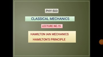 Introduction to Hamiltonian Mechanics and Hamilton