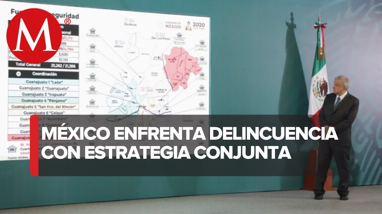 AMLO anuncia estrategia conjunta de seguridad en Guanajuato - YouTube