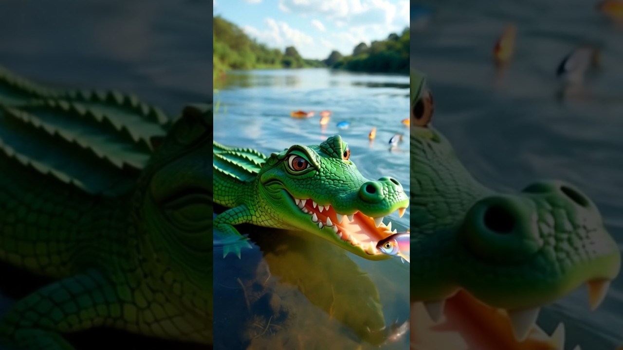 “Smart Fish Outsmarts Crocodile 🐟🔥cartoon animation shortpixar style animationyoutube