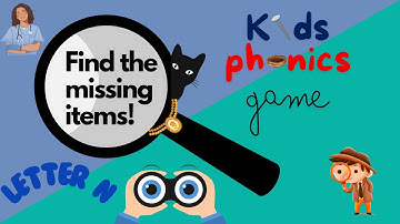 Phonics game for children| Letter N sound objects| Find the hidden objects game|N is for